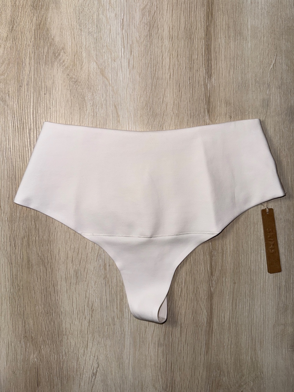 Skims Cotton Shapewear High-Waisted Thong in Marble NWT